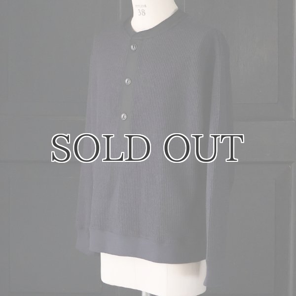 画像7: ウールビッグワッフル 布帛ヘンリーネック ニットソー【MADE IN JAPAN】『日本製』 / Upscape Audience (7)