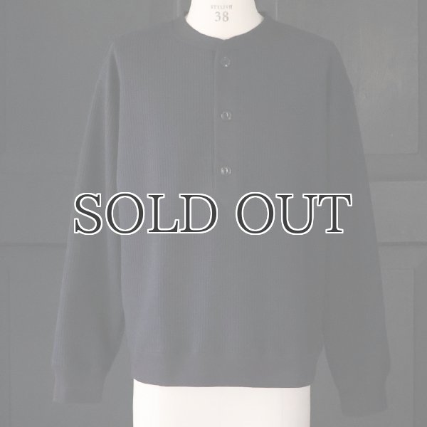 画像8: ウールビッグワッフル 布帛ヘンリーネック ニットソー【MADE IN JAPAN】『日本製』 / Upscape Audience (8)