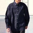 画像2: 「備後」 8オンス ムラデニム 釦ダウン ボクシーAライン 長袖シャツ【MADE IN JAPAN】『日本製』/ Upscape Audience (2)