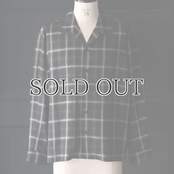画像8: 「西脇」 レーヨン オンブレチェック オープンカラー 長袖シャツ【MADE IN JAPAN】『日本製』/ Upscape Audience (8)