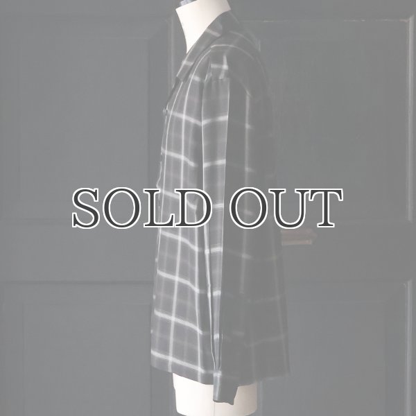 画像10: 「西脇」 レーヨン オンブレチェック オープンカラー 長袖シャツ【MADE IN JAPAN】『日本製』/ Upscape Audience (10)