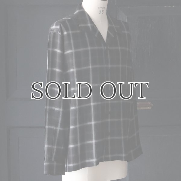 画像12: 「西脇」 レーヨン オンブレチェック オープンカラー 長袖シャツ【MADE IN JAPAN】『日本製』/ Upscape Audience (12)