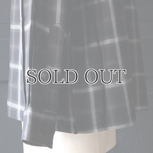 画像15: 「西脇」 レーヨン オンブレチェック オープンカラー 長袖シャツ【MADE IN JAPAN】『日本製』/ Upscape Audience (15)