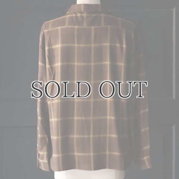 画像5: 「西脇」 レーヨン オンブレチェック オープンカラー 長袖シャツ【MADE IN JAPAN】『日本製』/ Upscape Audience (5)