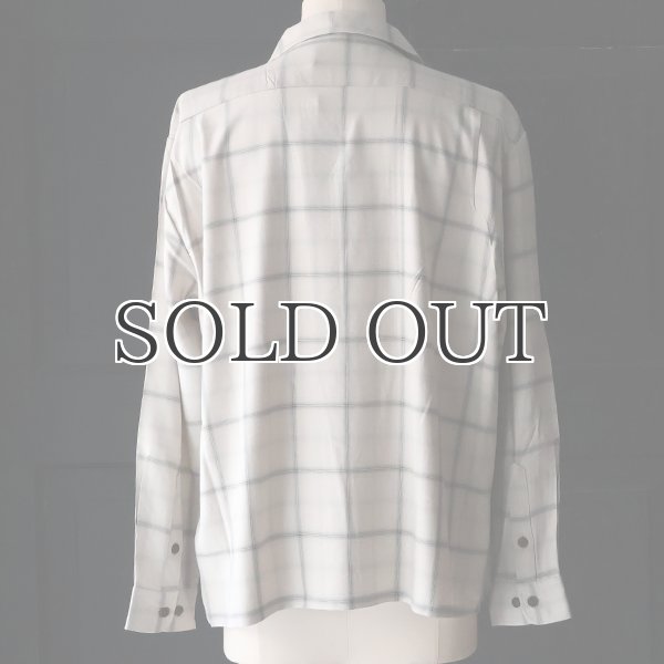 画像7: 「西脇」 レーヨン オンブレチェック オープンカラー 長袖シャツ【MADE IN JAPAN】『日本製』/ Upscape Audience (7)