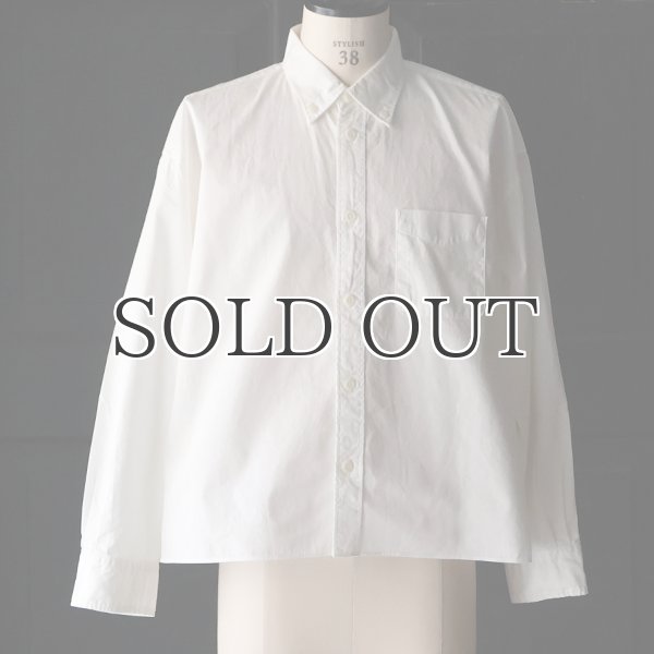 画像10: 「遠州」7オンス チノクロス ボタンダウン ボクシー クロップド 長袖シャツ【MADE IN JAPAN】『日本製』/ Upscape Audience (10)