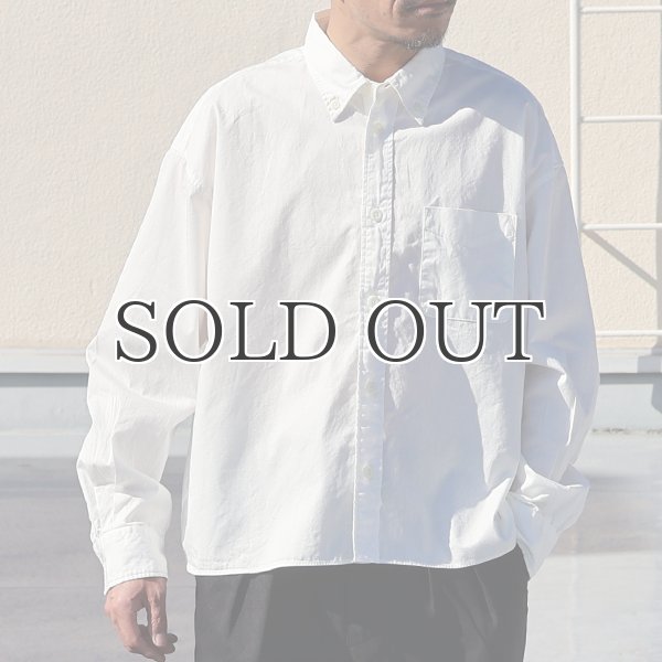 画像3: 「遠州」7オンス チノクロス ボタンダウン ボクシー クロップド 長袖シャツ【MADE IN JAPAN】『日本製』/ Upscape Audience (3)