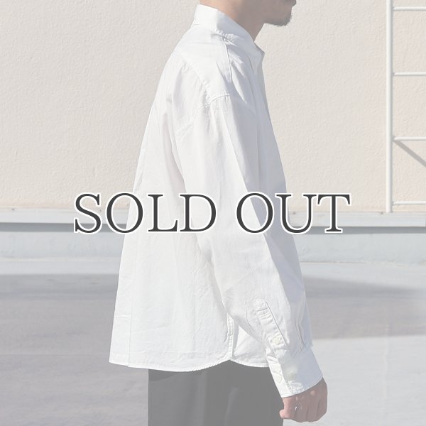 画像4: 「遠州」7オンス チノクロス ボタンダウン ボクシー クロップド 長袖シャツ【MADE IN JAPAN】『日本製』/ Upscape Audience (4)