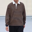 画像2: 透湿・UVカット「多機能COTTON」 引揃ハイゲージ天竺 & ボーダー (7オンス) ラグビーポロ 長袖 Tシャツ【MADE IN JAPAN】『日本製』/ Upscape Audience (2)