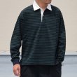 画像7: 透湿・UVカット「多機能COTTON」 引揃ハイゲージ天竺 & ボーダー (7オンス) ラグビーポロ 長袖 Tシャツ【MADE IN JAPAN】『日本製』/ Upscape Audience (7)