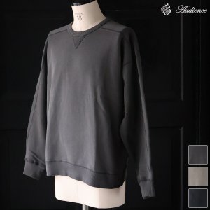 画像: ピグメントヘビー裏起毛(14オンス)ミリタリースリーブ ガゼットクルーネック / Audience