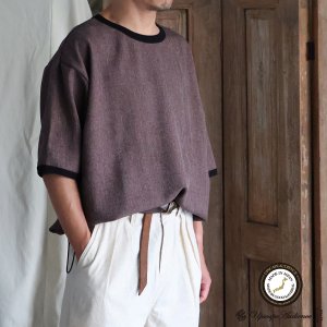 画像: Naturemier™️(ナチュレミア)TECH リネンライク メランジツイル ドローコード バルーン ハーフスリーブ リンガー POシャツ【MADE IN JAPAN】『日本製』/ Upscape Audience