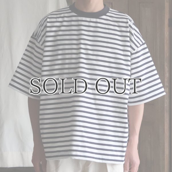 画像9: VORTEX 8オンス (MVS天竺) ボーダー ハーフスリーブ ドローコード バルーン Tシャツ【MADE IN JAPAN】『日本製』/ Upscape Audience (9)
