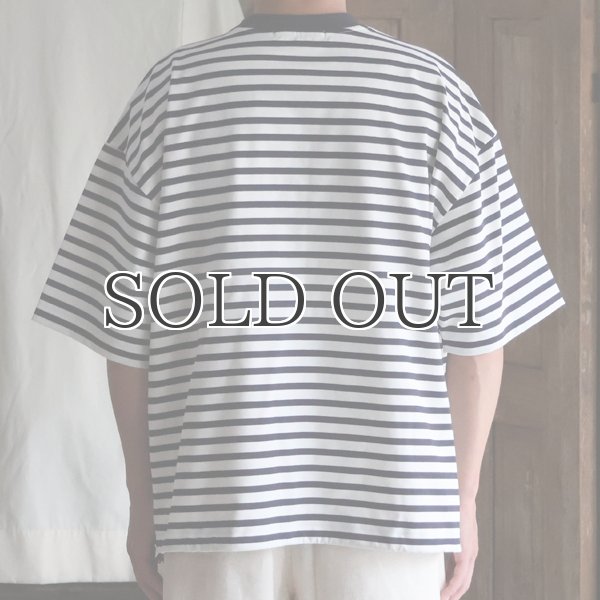 画像11: VORTEX 8オンス (MVS天竺) ボーダー ハーフスリーブ ドローコード バルーン Tシャツ【MADE IN JAPAN】『日本製』/ Upscape Audience (11)