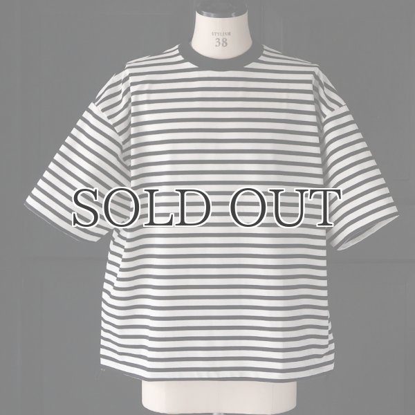 画像2: VORTEX 8オンス (MVS天竺) ボーダー ハーフスリーブ ドローコード バルーン Tシャツ【MADE IN JAPAN】『日本製』/ Upscape Audience (2)