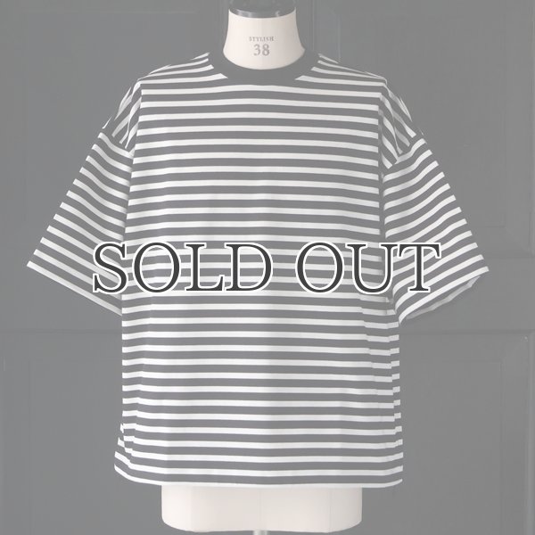 画像4: VORTEX 8オンス (MVS天竺) ボーダー ハーフスリーブ ドローコード バルーン Tシャツ【MADE IN JAPAN】『日本製』/ Upscape Audience (4)