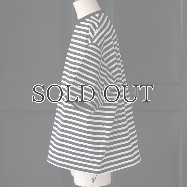 画像5: VORTEX 8オンス (MVS天竺) ボーダー ハーフスリーブ ドローコード バルーン Tシャツ【MADE IN JAPAN】『日本製』/ Upscape Audience (5)