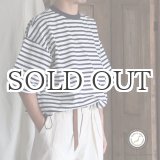 画像: VORTEX 8オンス (MVS天竺) ボーダー ハーフスリーブ ドローコード バルーン Tシャツ【MADE IN JAPAN】『日本製』/ Upscape Audience