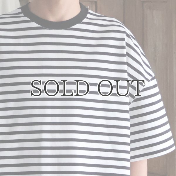 画像9: VORTEX 8オンス（MVS天竺) ボーダー クルーネック ハーフスリーブ クロップドTEE【MADE IN JAPAN】『日本製』/ Upscape Audience (9)