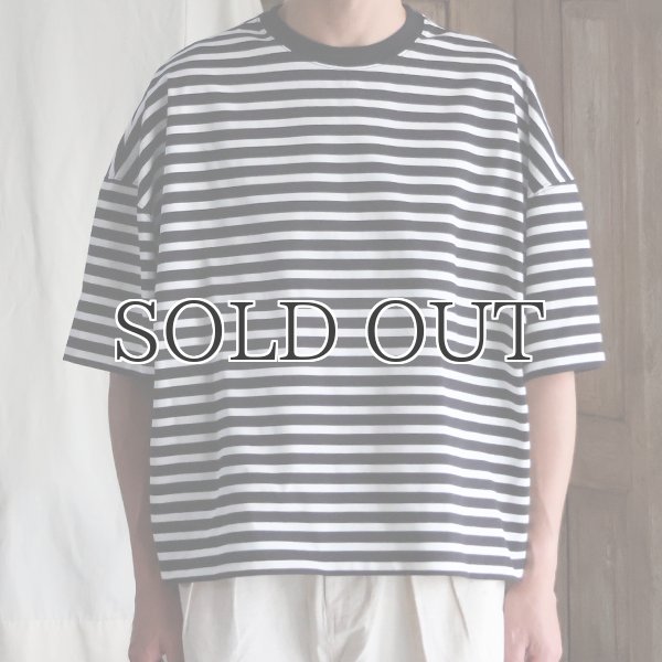 画像13: VORTEX 8オンス（MVS天竺) ボーダー クルーネック ハーフスリーブ クロップドTEE【MADE IN JAPAN】『日本製』/ Upscape Audience (13)