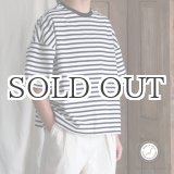 画像: VORTEX 8オンス（MVS天竺) ボーダー クルーネック ハーフスリーブ クロップドTEE【MADE IN JAPAN】『日本製』/ Upscape Audience