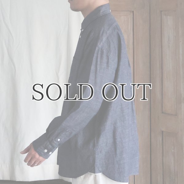 画像4: 「備中備後」 6オンス セルヴィッチ 白耳デニム 釦ダウン ボクシーAライン 長袖シャツ【MADE IN JAPAN】『日本製』【送料無料】/ Upscape Audience (4)