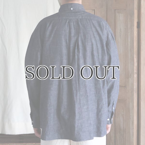 画像5: 「備中備後」 6オンス セルヴィッチ 白耳デニム 釦ダウン ボクシーAライン 長袖シャツ【MADE IN JAPAN】『日本製』【送料無料】/ Upscape Audience (5)