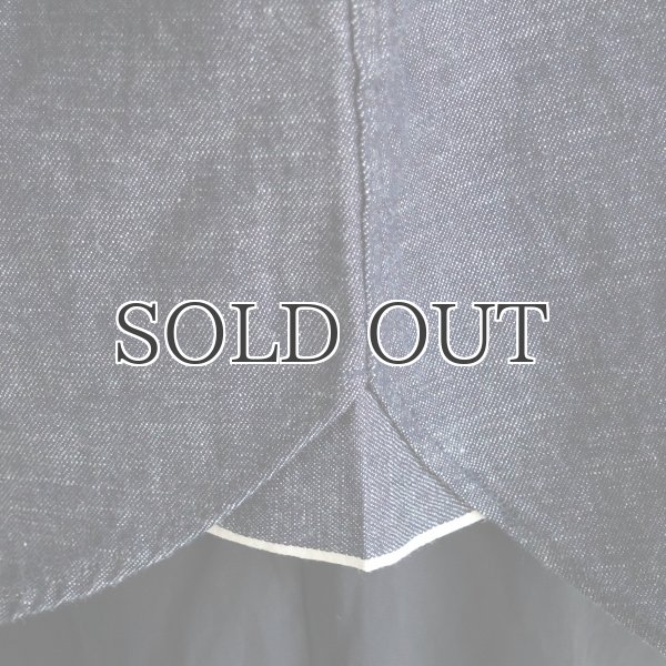 画像8: 「備中備後」 6オンス セルヴィッチ 白耳デニム 釦ダウン ボクシーAライン 長袖シャツ【MADE IN JAPAN】『日本製』【送料無料】/ Upscape Audience (8)