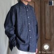 画像1: 「備中備後」 6オンス セルヴィッチ 白耳デニム 釦ダウン ボクシーAライン 長袖シャツ【MADE IN JAPAN】『日本製』【送料無料】/ Upscape Audience (1)