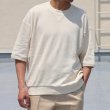 画像2: 「泉州」ハニカムサマーニット（7.45オンス）ガゼットクルーネック ハーフスリーブ スウェットライクTシャツ【MADE IN JAPAN】『日本製』 / Upscape Audience (2)