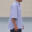 画像7: 吸水速乾・接触冷感・UVカット「多機能TECH 」 コットンライク ストライプ ボタンダウン ボクシーAライン ハーフスリーブシャツ【MADE IN JAPAN】『日本製』/ Upscape Audience (7)