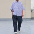 画像9: 吸水速乾・接触冷感・UVカット「多機能TECH 」 コットンライク ストライプ ボタンダウン ボクシーAライン ハーフスリーブシャツ【MADE IN JAPAN】『日本製』/ Upscape Audience (9)