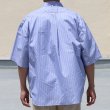 画像7: 吸水速乾・接触冷感・UVカット「多機能TECH 」 コットンライク ストライプ ボタンダウン ボクシーAライン ハーフスリーブシャツ【MADE IN JAPAN】『日本製』/ Upscape Audience (7)
