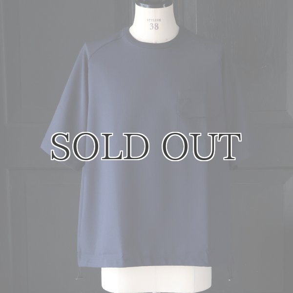 画像4: TECH サッカー ストライプ   コマンドセーターライクポケット バルーン 布帛Tシャツ【MADE IN JAPAN】『日本製』/ Upscape Audience (4)