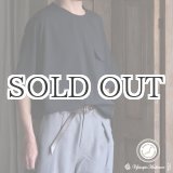 画像: TECH サッカー ストライプ   コマンドセーターライクポケット バルーン 布帛Tシャツ【MADE IN JAPAN】『日本製』/ Upscape Audience