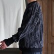 画像4: 「尾州」マルチカラー ストライプ 幾何柄コットンキルト ミリタリースリーブ フィンガーホール付き クルーネック【MADE IN JAPAN】『日本製』 / Upscape Audience (4)