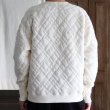画像5: 「尾州」ダイヤ柄コットンキルト ミリタリースリーブ フィンガーホール付き クルーネック【MADE IN JAPAN】『日本製』 / Upscape Audience (5)