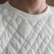 画像7: 「尾州」ダイヤ柄コットンキルト ミリタリースリーブ フィンガーホール付き クルーネック【MADE IN JAPAN】『日本製』 / Upscape Audience (7)