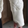 画像9: 「尾州」ダイヤ柄コットンキルト ミリタリースリーブ フィンガーホール付き クルーネック【MADE IN JAPAN】『日本製』 / Upscape Audience (9)