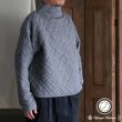 画像1: 「尾州」ダイヤ柄コットンキルト ミリタリースリーブ フィンガーホール付き ボトルネック【MADE IN JAPAN】『日本製』 / Upscape Audience (1)