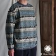 画像1: 「尾州」JAZZネップ マルチカラー ジャガード クルーネック ニットソー 【MADE IN JAPAN】『日本製』/ Upscape Audience (1)