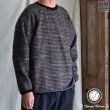 画像1: ECOLANA(エコラーナ) ウール スライバーチェック クルーネック プルオーバー【MADE IN JAPAN】『日本製』【送料無料】/ Upscape Audience (1)