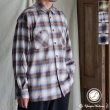 画像1: コットン ソフトフランネル オンブレチェック Wポケ ボクシーAライン 長袖シャツ【MADE IN JAPAN】『日本製』/ Upscape Audience (1)