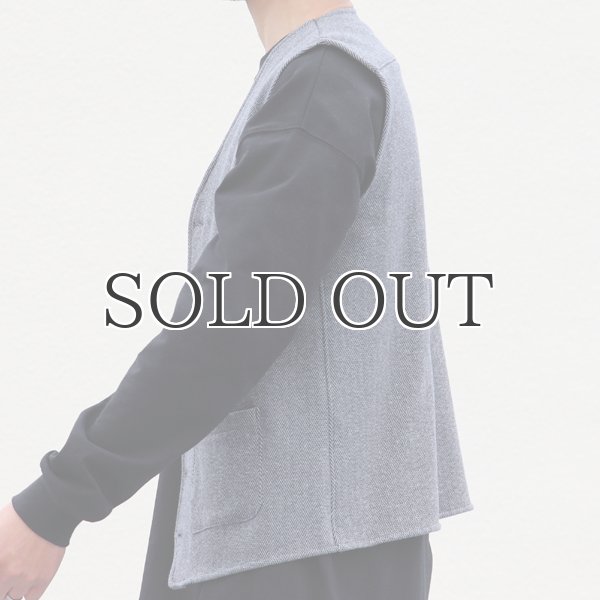 画像4: 【ボンバーヒート】爆暖Tweed裏起毛 Vネック6釦ベスト【MADE IN JAPAN】『日本製』 / Upscape Audience (4)