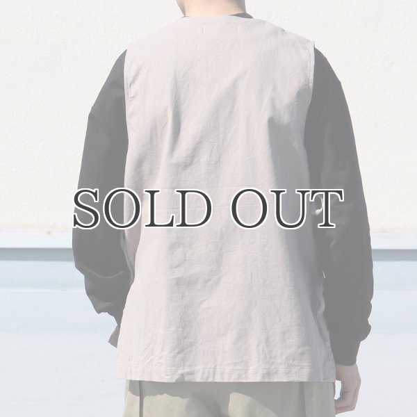 画像6: 綿麻ビンテージソフトキャンバス キーネック メディカルベスト『MADE IN JAPAN』『日本製』Upscape Audience (6)