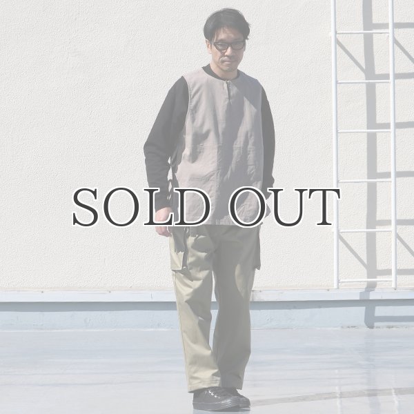 画像8: 綿麻ビンテージソフトキャンバス キーネック メディカルベスト『MADE IN JAPAN』『日本製』Upscape Audience (8)