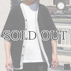 画像: 粗挽き天竺 ツートン ハーフスリーブ ベースボールカーディガン【MADE IN JAPAN】『日本製』/ Upscape Audience