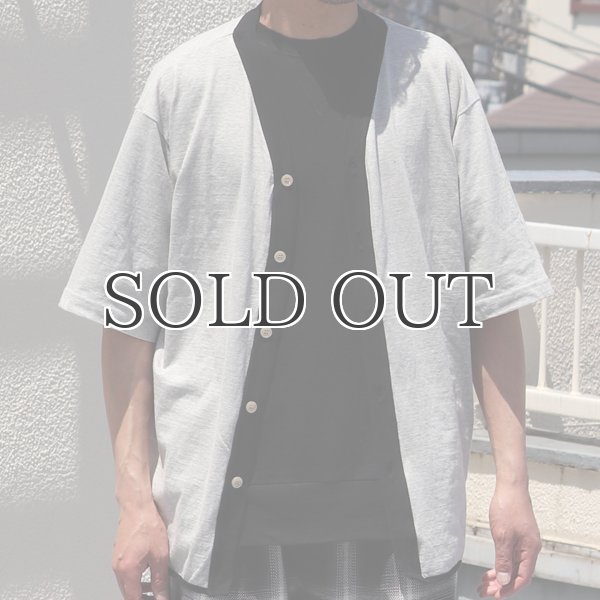 画像3: 粗挽き天竺 ツートン ハーフスリーブ ベースボールカーディガン【MADE IN JAPAN】『日本製』/ Upscape Audience (3)