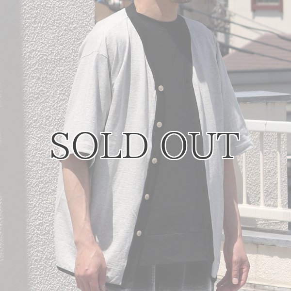 画像6: 粗挽き天竺 ツートン ハーフスリーブ ベースボールカーディガン【MADE IN JAPAN】『日本製』/ Upscape Audience (6)