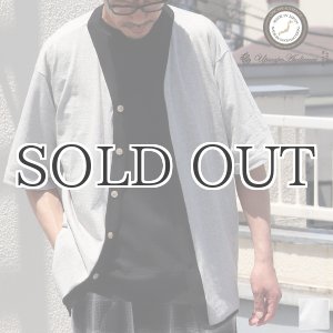画像: 粗挽き天竺 ツートン ハーフスリーブ ベースボールカーディガン【MADE IN JAPAN】『日本製』/ Upscape Audience